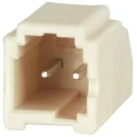Hirose DF1E Series Right Angle Through Hole PCB Header 2 Contacts 2.5 mm Pitch 1 Row Shrouded DF1E