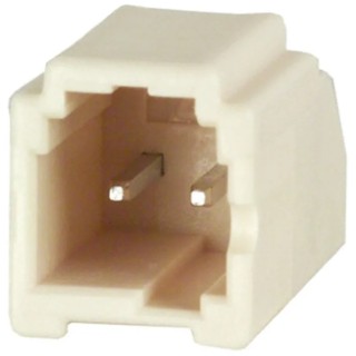 Hirose DF1E Series Right Angle Through Hole PCB Header 2 Contacts 2.5 mm Pitch 1 Row Shrouded DF1E