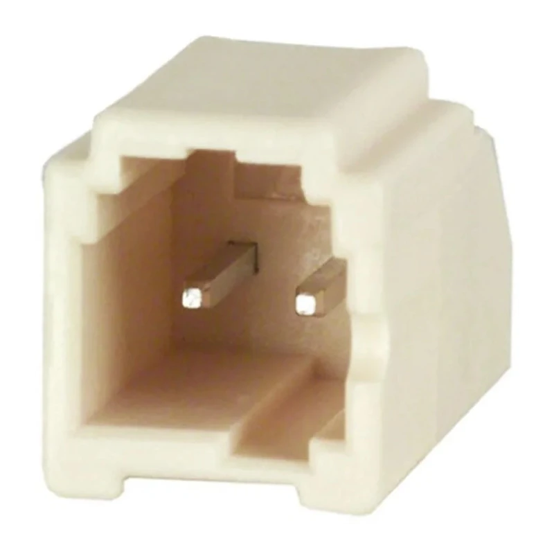 Hirose DF1E Series Right Angle Through Hole PCB Header 2 Contacts 2.5 mm Pitch 1 Row Shrouded DF1E