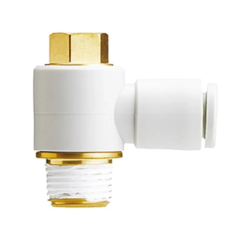 SMC Pneumatic Fitting Male G 3/8 Thread, G Standard, 10mm Push-in Tube Connection, KQ2V10-G03A