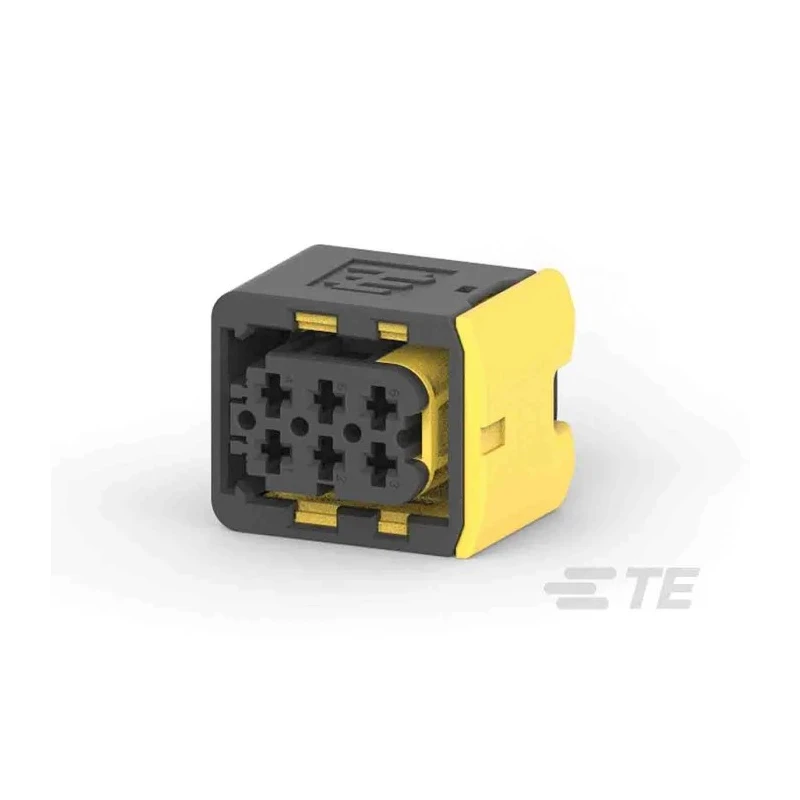 TE Connectivity HDSCS Fibreglass Reinforced Polybutylene Terephthalate Female 6 Way Housing for Female Terminals 1-1418437-1