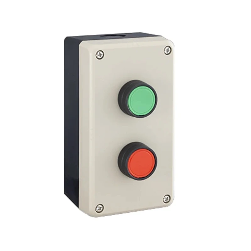 Idec Grey Polycarbonate FB Control Station Enclosure 2 Hole 22mm Cutout Diameter FB2W-211Z