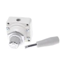 SMC Handle Pneumatic Manual Control Valve VH Series, NPT Rc 1/4, 4/3 Valve Function, Red Control Button III B VH210-02