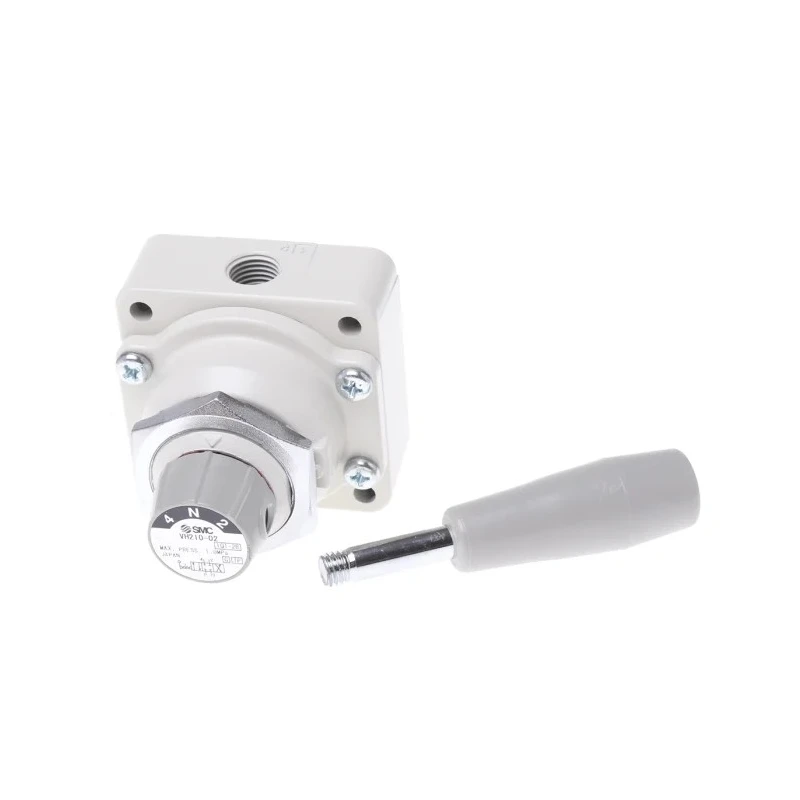 SMC Handle Pneumatic Manual Control Valve VH Series, NPT Rc 1/4, 4/3 Valve Function, Red Control Button III B VH210-02