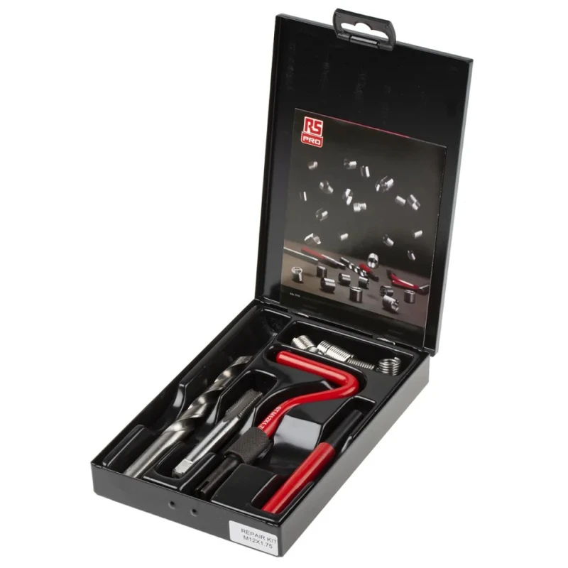RS PRO 13 piece Thread Repair Kit M12 Metric Internal Thread Repair Set 13 Tools 917-2520