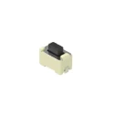 Alps Alpine Black Tactile Switch Button SPST 50mA 12 V DC 1.5 mm Actuator Length SKQMBBE010