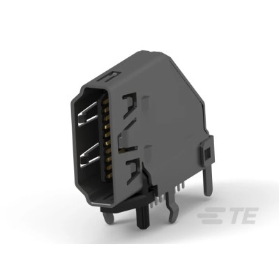 TE Connectivity Standard 19 Way Right Angle Female HDMI Connector 40V 2007435-1