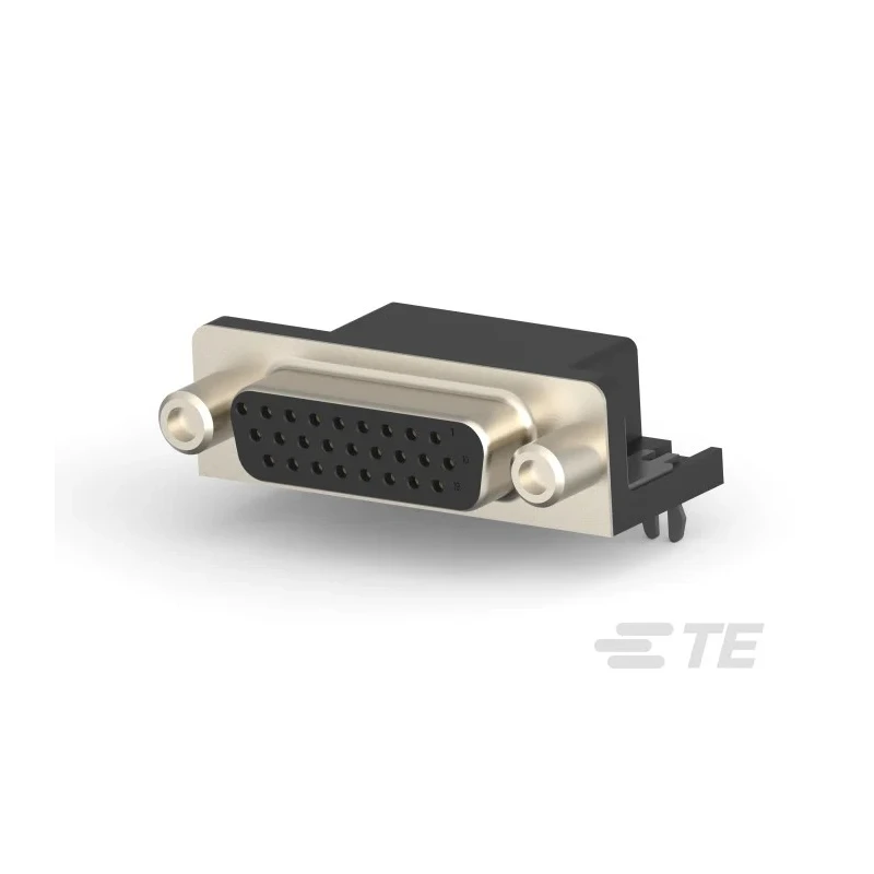 TE Connectivity HD22 26 Way Right Angle 2.29 mm Pitch PCB D-Sub Connector with 4 to 40 Screw Lock Female 