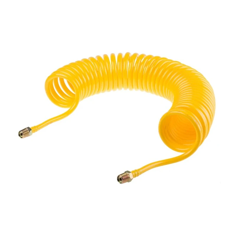 RS PRO Polyamide Recoil Hose 4 m Length 5 mm ID 8 mm OD Yellow, Max Operating Temp 80°C Model 917-2488