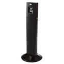 Rubbermaid Commercial Products Grey Galvanised Steel Standing Cigarette Bin 1.09m Height 427mm Width FGR93400BK