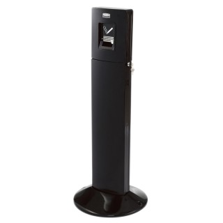 Rubbermaid Commercial Products Grey Galvanised Steel Standing Cigarette Bin 1.09m Height 427mm Width FGR93400BK