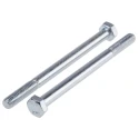 RS PRO Bright Zinc Plated Steel Hex Bolt M6 x 80 mm 8.8 Grade DIN 931 917-3129