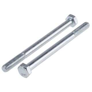 RS PRO Bright Zinc Plated Steel Hex Bolt M6 x 80 mm 8.8 Grade DIN 931 917-3129