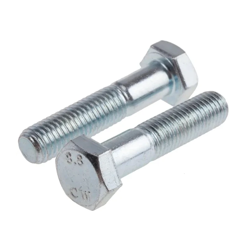 RS PRO Bright Zinc Plated Steel Hex Bolt M12 x 55 mm 8.8 Grade DIN 931 917-3208