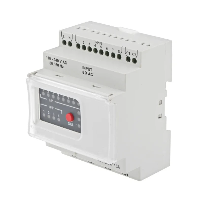 RS PRO I/O Extension Module 8-Input Digital Input 4 Outputs Digital Output 110 240V AC 8A Battery Backup DIN Rail 917-6386