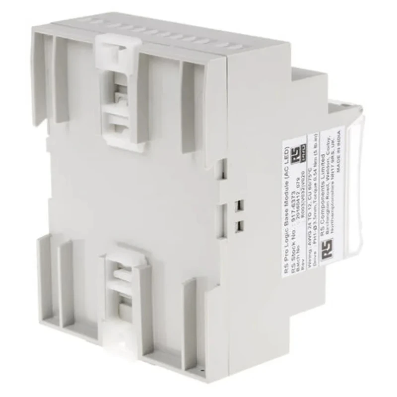 RS PRO I/O Extension Module 8-Input Digital Input 4 Outputs Digital Output 110 240V AC 8A Battery Backup DIN Rail 917-6386