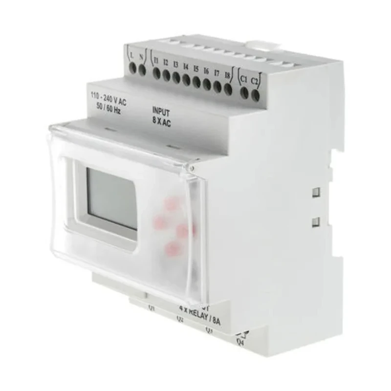 RS PRO Logic Module, 8-Input Digital Input, 4 Outputs Digital Output, 110-240 V AC, 8 A Output Current, DIN Rail 917-6361