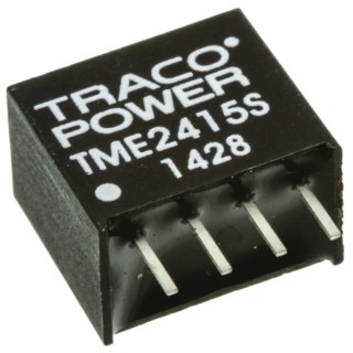 TRACOPOWER DC/DC Converter 15V DC Output 67mA Input 21.6V to 26.4V 1W Through Hole SIP Package TME 2415S