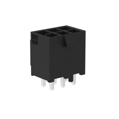 Molex Mini-Fit Max Series Vertical Through Hole PCB Header 6 Contacts 4.2 mm Pitch 2 Row Shrouded 212520-1006