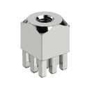 ERNI Screw Terminal Vertical, 160A Current Capacity, Snap-In, 2.54mm Pitch, 16 Legs, Tin-Plated Silver Body 225682 / 225682-E