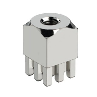 ERNI Screw Terminal Vertical, 160A Current Capacity, Snap-In, 2.54mm Pitch, 16 Legs, Tin-Plated Silver Body 225682 / 225682-E
