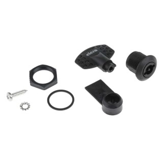 Elesa Black Polyamide Locking Latch 20 mm Panel-to-Tongue 22.5 mm, Key Unlock 421395