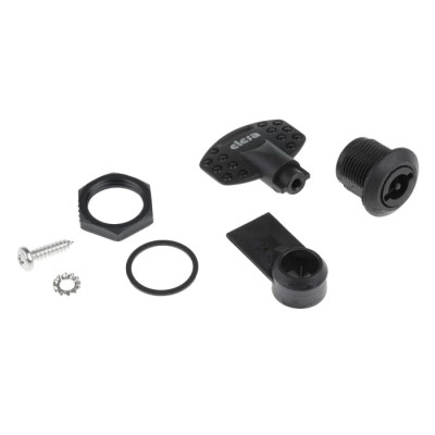 Elesa Black Polyamide Locking Latch 20 mm Panel-to-Tongue 22.5 mm, Key Unlock 421395