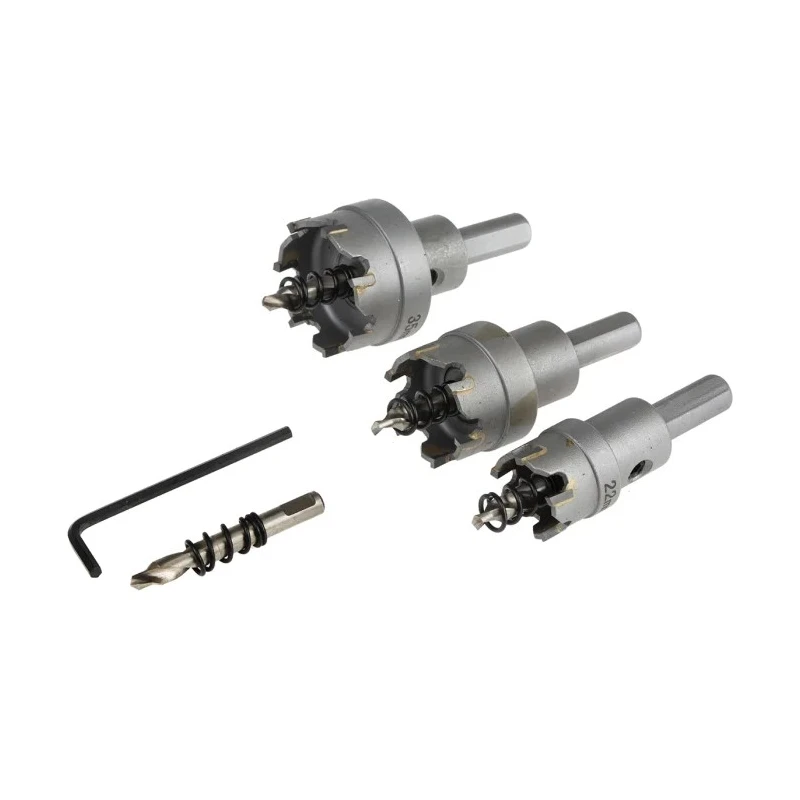 RS PRO Tungsten Carbide Tip Hole Saw Kit with 35 mm Diameter, 10 mm Shank Size, 3 Pieces 918-6421