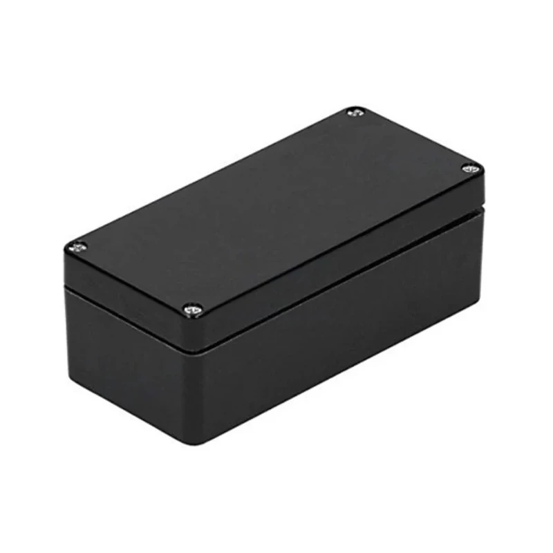 RS PRO GRJ Series Black Black Lid Polyethylene Terephthalate Enclosure, IP66, 75 mm x 75 mm x 160 mm 918-8783