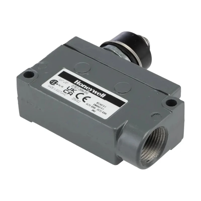 Honeywell Technologies E7 Series Pin Plunger Limit Switch, SPDT Contact, IP65 Die Cast Zinc Housing, 240V AC, 10A DTE7-2RN-PG