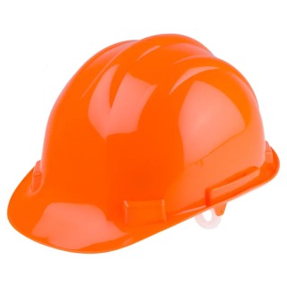 Portwest Orange Polypropylene Safety Helmet Adjustable with 4-Point Buckle Suspension 918-5655