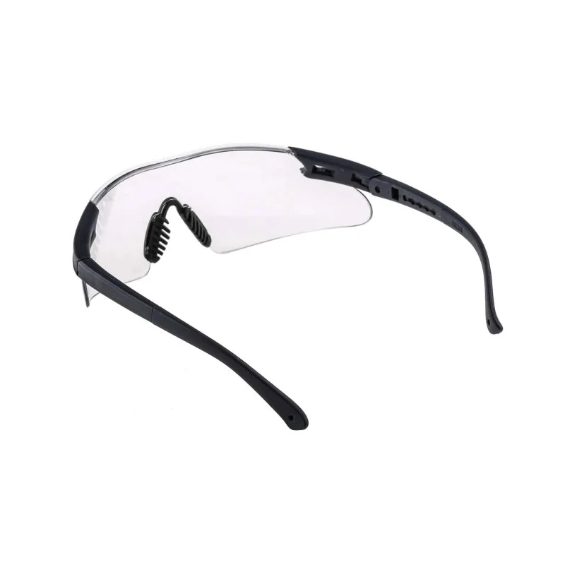 MTS Curvo Safety Glasses, Clear Polycarbonate Lens, Anti-Scratch Coating, Adjustable Arms PW17