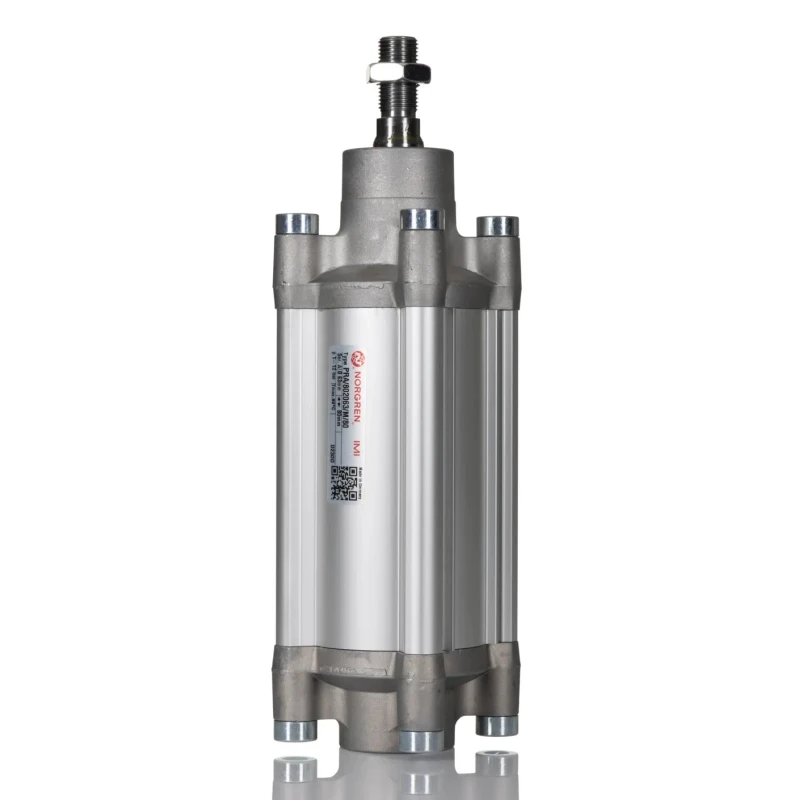 Norgren Double Acting Cylinder 63mm Bore, 80mm Stroke, Aluminium Body, Pneumatic Adjustable Cushioning PRA/802063/M/80