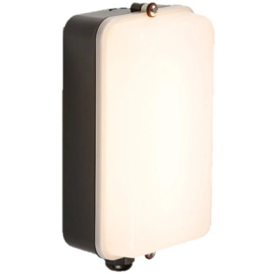 Knightsbridge Rectangular LED Bulkhead Light 5W 240V AC Polycarbonate Housing Cool White 4000K IP54 AMLEDB