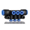 SMC Pneumatic Manifold Fitting 6 Outlet Ports, 1 Inlet Port, Polybutylene Terephthalate Material, Max Pressure KM11-04-08-6