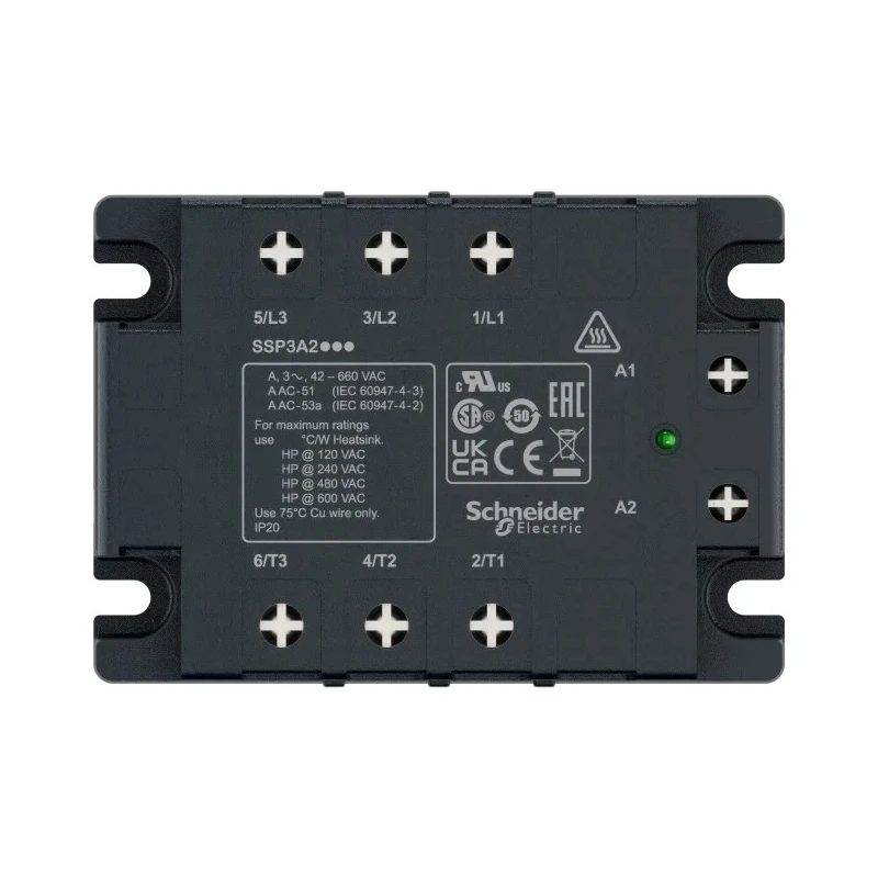 Schneider Electric Harmony Relay Series Solid State Relay, 50 A Load, Panel Mount, 530 V AC Load, 32V DC Control SSP3A250BDRT