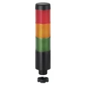 Werma Kompakt 37 Series Green, Yellow, Red Signal Tower Buzzer, 3 Lights, 12V Base 698.110.74