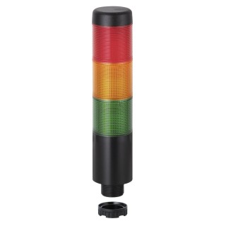 Werma Kompakt 37 Series Green, Yellow, Red Signal Tower Buzzer, 3 Lights, 12V Base 698.110.74