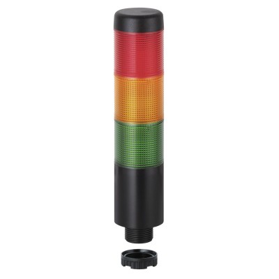 Werma Kompakt 37 Series Green, Yellow, Red Signal Tower Buzzer, 3 Lights, 12V Base 698.110.74