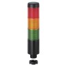 Werma Kompakt 37 Series Green, Yellow, Red Signal Tower Buzzer, 3 Lights, 12V Base 698.110.74