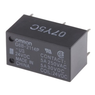 Omron PCB Power Relay 24V dc Coil 5A Switching Current G6B-2114P-US DC24