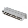 HARTING DIN 41612 15 Way 10.16 mm Pitch, Type H15, Faston Termination, Class C1, 2 Row Female Straight Connector 09062152871