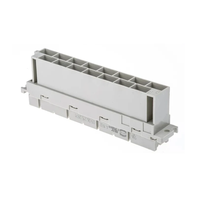 HARTING DIN 41612 15 Way 10.16 mm Pitch, Type H15, Faston Termination, Class C1, 2 Row Female Straight Connector 09062152871