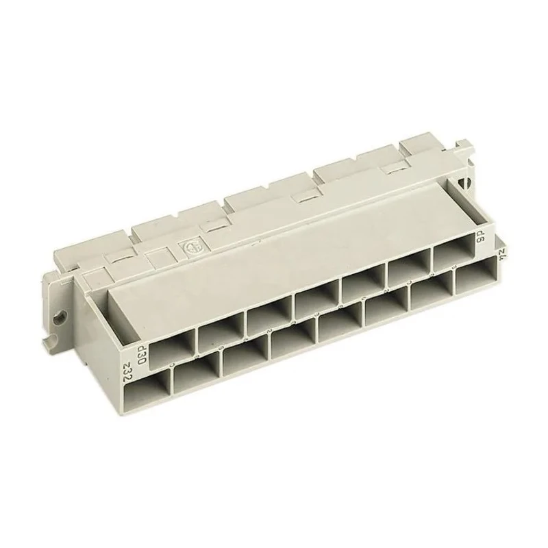 HARTING DIN 41612 15 Way 10.16 mm Pitch, Type H15, Faston Termination, Class C1, 2 Row Female Straight Connector 09062152871