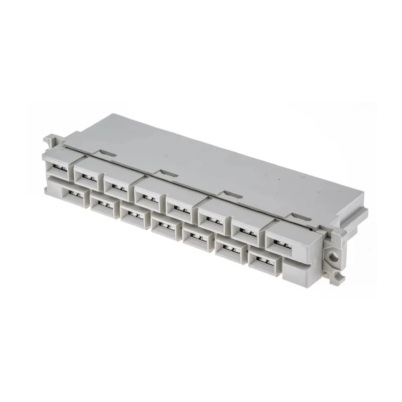 HARTING DIN 41612 15 Way 10.16 mm Pitch, Type H15, Faston Termination, Class C1, 2 Row Female Straight Connector 09062152871