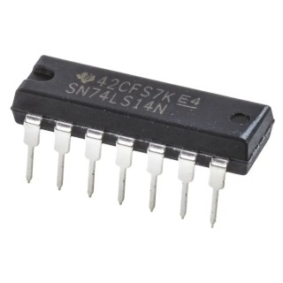 Texas Instruments Schmitt Trigger Input Inverter 6 Elements, 14-Pin PDIP Package SN74LS14N