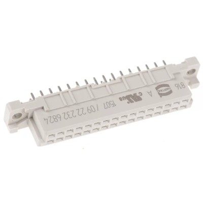 HARTING DIN 41612 Connector 32 Contacts 2.54 mm Pitch Type C/2 Solder Class C2 2 Row Female Straight 09222326824