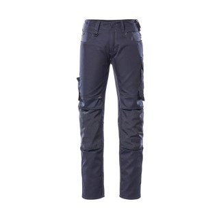 Mascot Workwear Mannheim Unisex Navy Work Trousers with Knee Pad Pocket 33 Waist 82cm Leg 12779-442-010 82C48