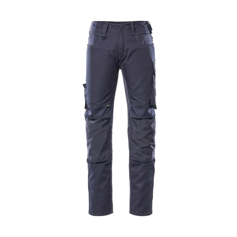 Mascot Workwear Mannheim Unisex Navy Work Trousers with Knee Pad Pocket 33 Waist 82cm Leg 12779-442-010 82C48