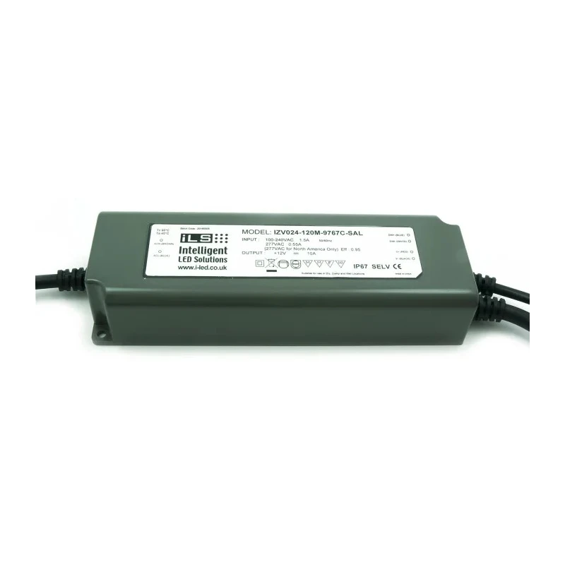 Intelligent LED Solutions IP67 5 Output Constant Voltage PWM Resistance LED Driver 24V 120W 5A 
